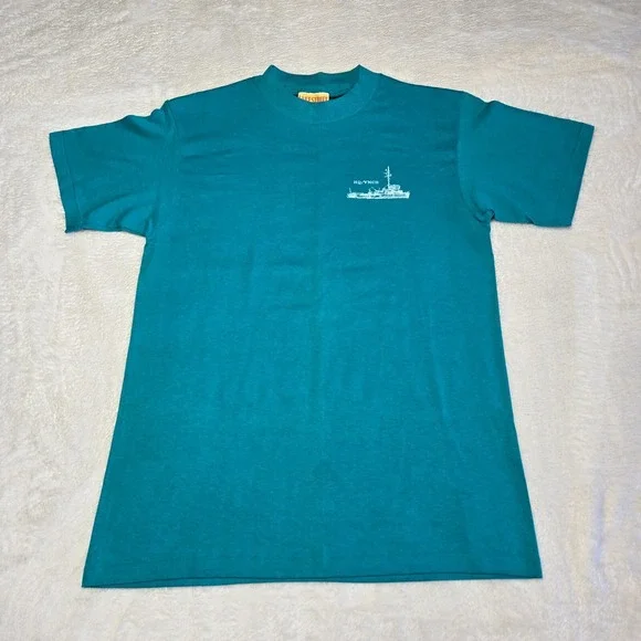 Vintage Vietnam Army Shirt Mens Medium Battle Ship Blue HQ/VNCH Republic‎ Of - Picture 2 of 8